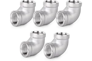 ERGAOBOY 2 pezzi 304 connettori a gomito in acciaio inossidabile da 90 gradi, raccordi per tubi BSP femmina da 3/4 "x 3/4"