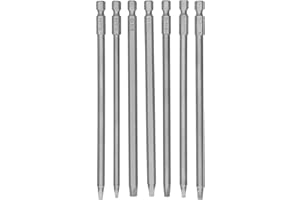 LANTRO JS 7pcs 150mm S2 cacciavite magnetico quadrato, con gambo esagonale da 1/4", Set di punte per cacciavite magnetiche a testa quadrata, kit di accessori SQ1, SQ2, SQ2.5, SQ2.74, SQ3, SQ4, SQ5