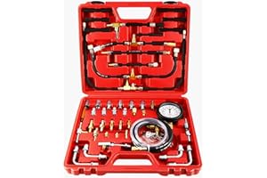 FreeTec Kit de Testeur de Pression d'injection de Carburant Kit Manomètre de Pression Carburant de 70 pièces 0-10 Bar pour Voiture Outil Automobile