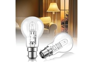 TobeBright 100W Light Bulbs Bayonet Dimmable B22 Bulbs 2700K Warm White Light Bulb A55 Globe Bayonet Bulb, 862lm, 220V, BC Classic Clear Light Bulb for Ceiling Lamp, Floor Lamp, Table Lamp -2Pack