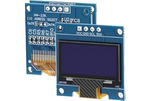 QWORK® 3-Pack 0.96" I2C SSD1306 128x64 OLED Screen - Compatible with Arduino Raspberry Pi, ESP32, Blue Characters