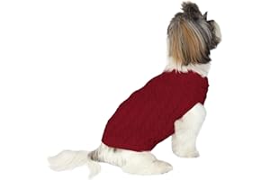 Not Too Shaggy NTS Pets Small Dog Jumper | Cute and Cosy Turtleneck Puppy Jumper | Dog Jumper for Small Dogs | 5 Colours and 3 Sizes (Red, Small)