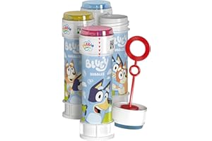 DULCOP - Bulles Bluey - Bulles de Savon - 60 ML - 047337 - Bleu - Plastique - Licence Officiel - Jouet Enfant - Jeu de Plein air - À Partir de 3 Ans