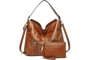 Gladdon Hobo Bags for Women Large Capacity Handbags Bags Ladies Tote Bags Leather Crossbody Shoulder Bags with Small Purse Set 2PCS
