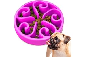 Edipets, Karmnik dla psa zapobiegający przebudzeniu, powolne karmienie kota, dla średnich i dużych zwierząt, interaktywne naczynie, zapobiega lękowi (fioletowy)