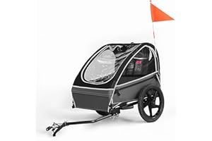 Fiximaster Remorque de vélo pour enfant - Siège ergonomique - Montage facile - Pliable - Avec pneus pneumatiques et sacs de rangement