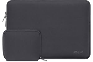 MOSISO Pokrowiec na laptopa, kompatybilny z MacBook Pro 16 cali 2023-2019 M2 A2780 M1 A2485 Pro/Max A2141/Pro Retina 15 A1398, 15-15,6 cala notebook, neoprenowa torba z małym etui, szary (Space Grey)