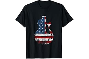 CHEMISE DE MUSIQUE & IDÉE CADEAU USA Drapeau Américain Cadeau Pour Le Joueur De Basse Guitare T-Shirt