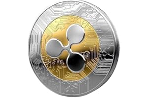 LIPFER Ripple Commemorative Coin Copper Silver Art Art Gift Fishys Gift for Collector