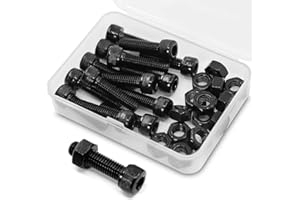 MINHER M8 * 20mm 15 piezas Caja de Combinación de Tuerca y Perno Allen Pernos Allen 12,9 Acero al Carbono