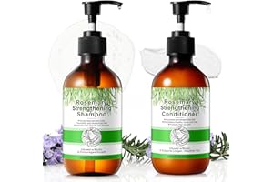 KLLALO Rosmarin-Shampoo und Spülung-Set, Pflege und Glätte für dünnes Haar, Haarwuchs bei Frauen und Männern, 2 x 10,56 fl.oz Rosmarin-Minze stärkendes Shampoo und Spülung für alle Haartypen (2 in1)