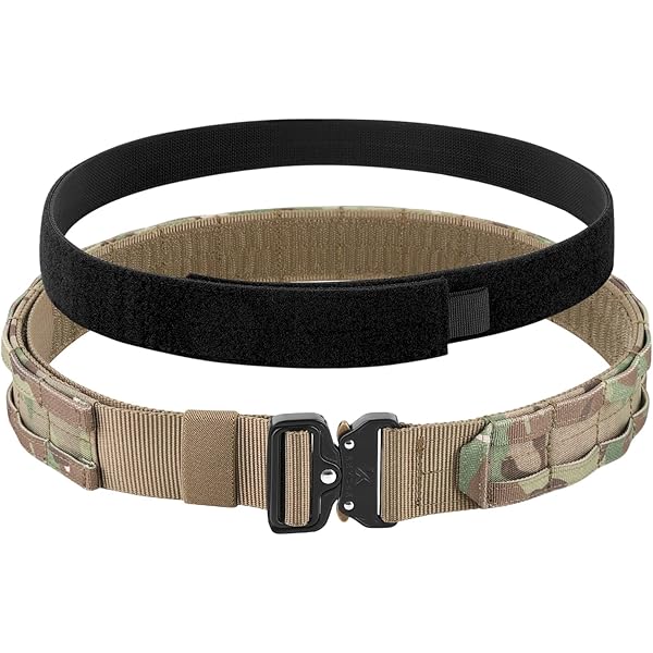 Ceinture Tactique 6-en-1 Pochettes Molle Ceinture de Combat Réglable