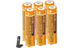 JAPUSOON Lot de 6 Piles Rechargeables NIMH (1,2V) 550 mAh pour téléphone sans Fil Gigaset, AAA/Micro Batteries Rechargeables pour Panosonic