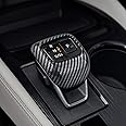 ANFOKAS for Nissan Rogue Accessories 2024 2023 2022 Auto Car Interior Gear Shift Knob Cover Trim Caps Center Console Cover Gear Panel - Carbon Fiber Style