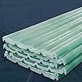 1mm Clear Roof Sheet,1/2/5/7/10/12/15/18 Pcs Corrugated Roofing Sheets,Impact Resistance and Shatterproof FRP Daylighting Plate Roof Panels,for Carport Greenhouse Balcony (0.9x0.6m/35x24in,10 Pcs)