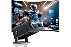 Mini Projector 1080P 4K Support HIPPUS Smart Portable Projector with WiFi 6 and Bluetooth 5.2, 270° Adjustable Auto Keystone Miracast Airplay HDMI//USB/Laptop,Home Cinema Projector,carbon black