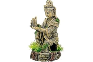 AQPET Décoration en résine pour Aquariums Motif Oriental Statue 10 x 10 x 17,5 cm
