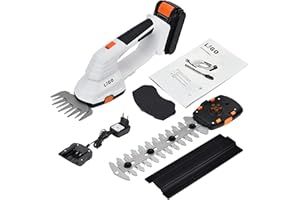 Taille-Haies, LIGO Cisaille à Gazon sans Fil de 20 V, 2 en 1 Sculpte-Haies et Taille-Herbes avec Batterie de 2 000 mAh et Chargeur pour Bordures de Pelouse et Arbustes