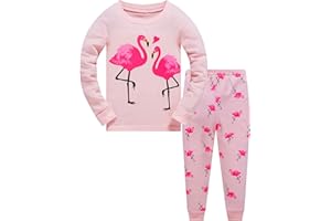 POPSHION Kids Baby Girls Pyjamas Set Unicorn Nightwear Sleepwear Christmas Long Sleeve Mermaid PJS 2 Piece Outfit for Toddler Clothes 2-10 Years