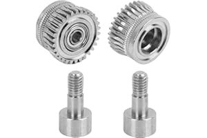 ANRBB K1 Max - Set di 2 estrusori per ingranaggi K1 Max, in lega di nichel, compatibile con estrusore K1 Max, K1, Ender 3 V3, Ender 3 V3 Plus, accessori per stampanti 3D, argento