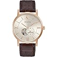 Bulova Men's Classic Dress 3-Hand 21- Jewel Automatic Watch, 42 Hour Reserve, Hack Feature, Sub-Second Hand, Open Aperture Dial, Exhibition Case Back, 42mm