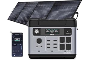 YOYOSCX P2001 Plus Centrale elettrica portatile da 2400W, 2048Wh generatore solare LiFePO4 da 400W Pannello Solare,4 prese CA da 2400W (picco 5000 W),Ricarica rapida da 1800W，Casa, campeggio e camper