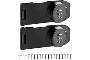 KIUIOM Serrure à Combinaison de Meubles,Loquet Sans Clé,Serrure de Code de Porte Armoire,Serrure à Combinaison à 3 Chiffres Verrou de Porte à Code pour Armoire Boite Aux Lettres Hangars Tiroir (2PCS Noir)