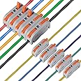 Appster 10pcs Wire Connector Universal Connection Terminals, Circuit Inline Splices Electric Cable Connectors, SPL-1 Clamp with Actuation Lever, 4 mm² Conductor Clamp, Quick & Freely Assemble