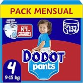 Dodot Baby Pants Diapers, Size 4, 9-15 kg, 132 Diapers, 360&deg; Fit Anti-Leak | 360&deg; adjustment helps prevent leaks, extra soft