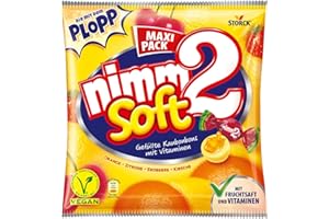 ‎NIMM2 nimm2 Soft – 1 x 345g Maxi Pack – Gefüllte Kaubonbons in vier Sorten mit Fruchtsaft und Vitaminen