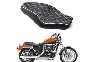 KEEPDSGN Siège de moto conducteur passager deux sièges coussin de siège pour Sportster XL 883 1200 48 72 Cafe Racer.