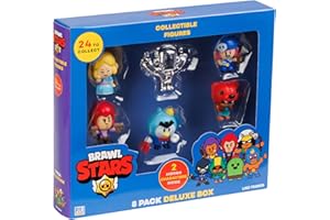 Brawl Stars Zestaw 8 mini figurek do kolekcjonowania | 2 tajemnicze postacie | 1 srebrna figurka | Figurki 5,1 cm | P.M.I. Oficjalnie licencjonowane zabawki | Supercell | Prezent dla graczy