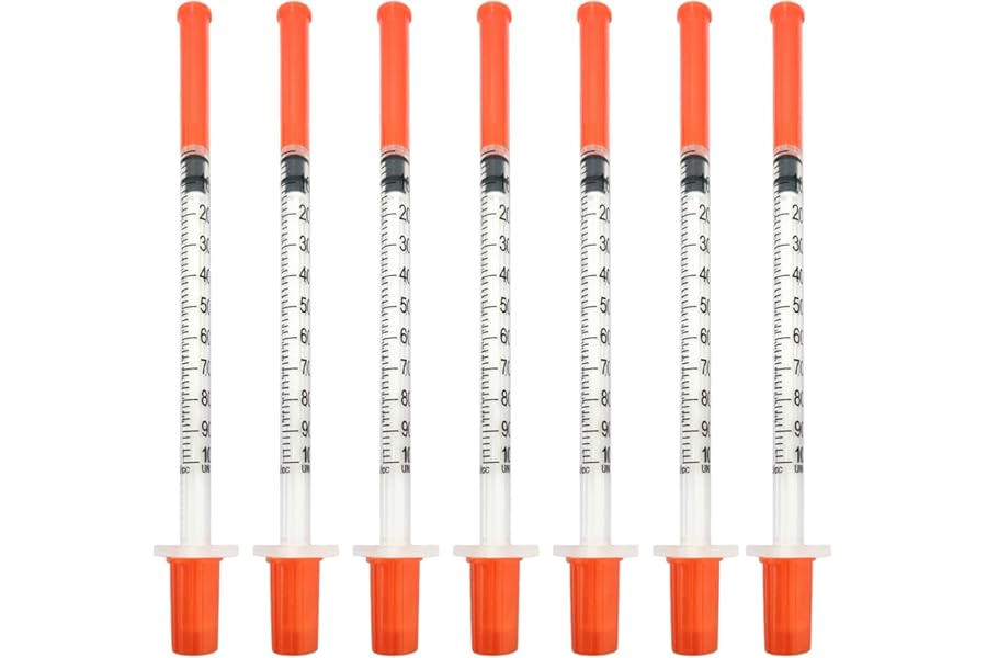 Hautllaif 50 pack 1ml 31G 0.3x13mm Plastic Multiple Uses Measuring Tools, laboratory accessories, individually sealed packaging (50 PCS)