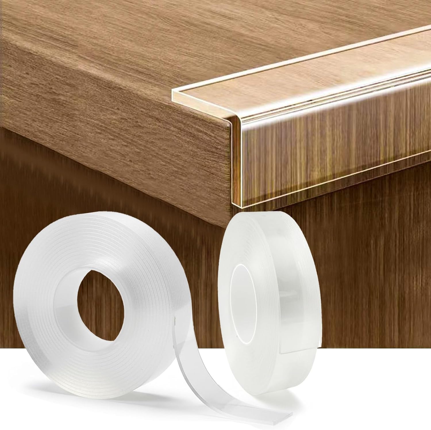2 Rolls Corner Protectors for Baby, 9.8ft Edge Table Corner Protector, Transparent Furniture Cabinet Guards for Kids Child Safety