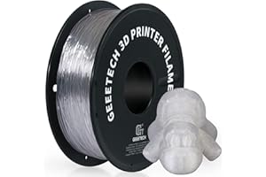 GEEETECH TPU Flexible Filament 1.75mm, 3D Printer Filament 500g 1 Spool (Transparent)…
