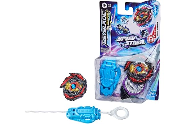 Hasbro Beyblade Burst Surge, Starter Pack avec toupie de compétition Speedstorm Demise Devolos D6 et Lanceur