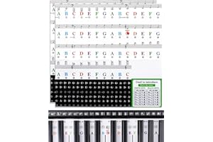 HUVZOR 1 pièce Autocollants pour Piano,Stickers pour 37/49/54/61/88 Touches Étiquettes de Clavier Amovibles Autocollants de Clavier de Piano Stickers Musique Clavier Piano Stickers Notes