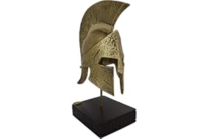 Talos Artifacts Leonidas - Piccola scultura con elmo King Spartan Hero in alabastro effetto bronzo
