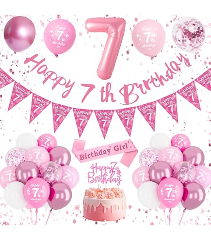 Striscione Olografico Rosa Oaktree – Happy 5th Birthday – 2,7 Metri Di Lamina Glitterata Per Festa Di Compleanno