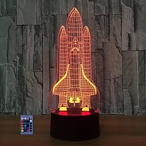 3D LED Tischlampe Weißes Haus – 7 Farben, Touch-Steuerung, USB-Betrieb, Acryl, Für Kinderzimmer & Deko
