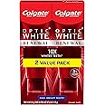 Colgate Optic White Renewal Teeth Whitening Toothpaste with Fluoride, 3% Hydrogen Peroxide, High Impact White, Mint - 3 Ounce (2 Pack)