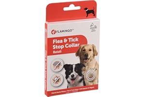 Flamingo 75cm Collier Antiparasitaire Batali pour Chiens - Collier pour Petits, Moyens et Grands Chiens - Anti-Puces Et Anti-Tiques Étanche Et Réglable - 8 Mois de Protection