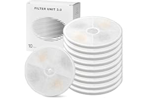NAUTYPAWS Filtro Fontanella per Gatti, 10 Pezzi Filtri per 1.85L Fontana per Gatti, carbone Attivo e Resina a Scambio Ionico, Materiale Sano e Sicuro Filtrazione Multistrato