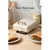 Fressi FR TM26 Duobello Tost ve Izgara Makinesi | 4 Dilim Tam A&ccedil;ılır | &Ccedil;ıkarılabilir Yapışmaz Plaka