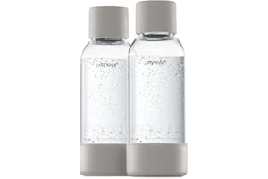 Mysoda Reusable Water Bottles, 2 x 0.5 L, Quick-Connect, BPA-Free Plastic Bottles, Dove
