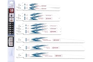 EZARC Hojas de sierra sable Combinación para Demolición Madera y Metal (10 Piezas)