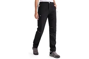 Libin Pantalones Trekking Mujer Invierno Winter Softshell Senderismo Impermeable Esqui Esqui Nieve Polar Forrado al Aire Libre Termicos Pantalones