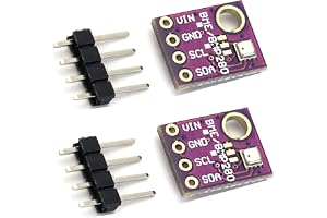 GERUI 2 stycken BME280 5 V barometrisk sensor för luftfuktighet, temperatur och lufttryck, digital sensor för fuktighet och t