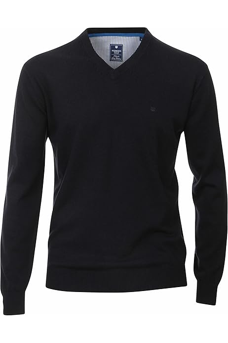 Engbers Pullover Schurwolle Schwarz T Shirt Herren OLYMP Herren