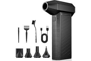 PAKINUI Elektrische Staubgebläse Druckluftspray, 150000 U/min Höhe Geschwindigkeit Dust Blower, Mini Compressed Air Duster PC Reinigungsset Mit 8000mah Akku für Laptop, Tastatur, Auto, Bürogeräte, Sofa